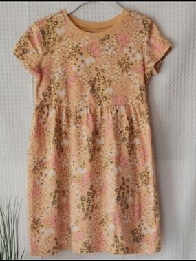 Old Navy Toddler Yellow Floral Casual Dress Size 4T💰